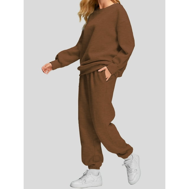 Rosvigor Sweatsuits sets for Womens 2 Piece Outfits Casual Tracksuits Lounge Baggy Jogger Set Fall Winter Fashion with Pockets
