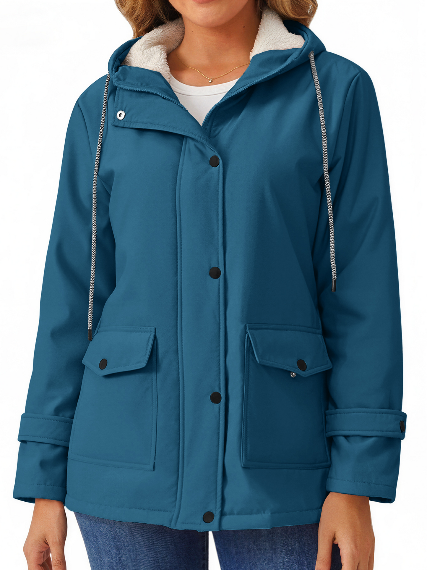 Rosvigor Womens Sherpa Coats Winter Warm Jackets Parkas Coats with Hood