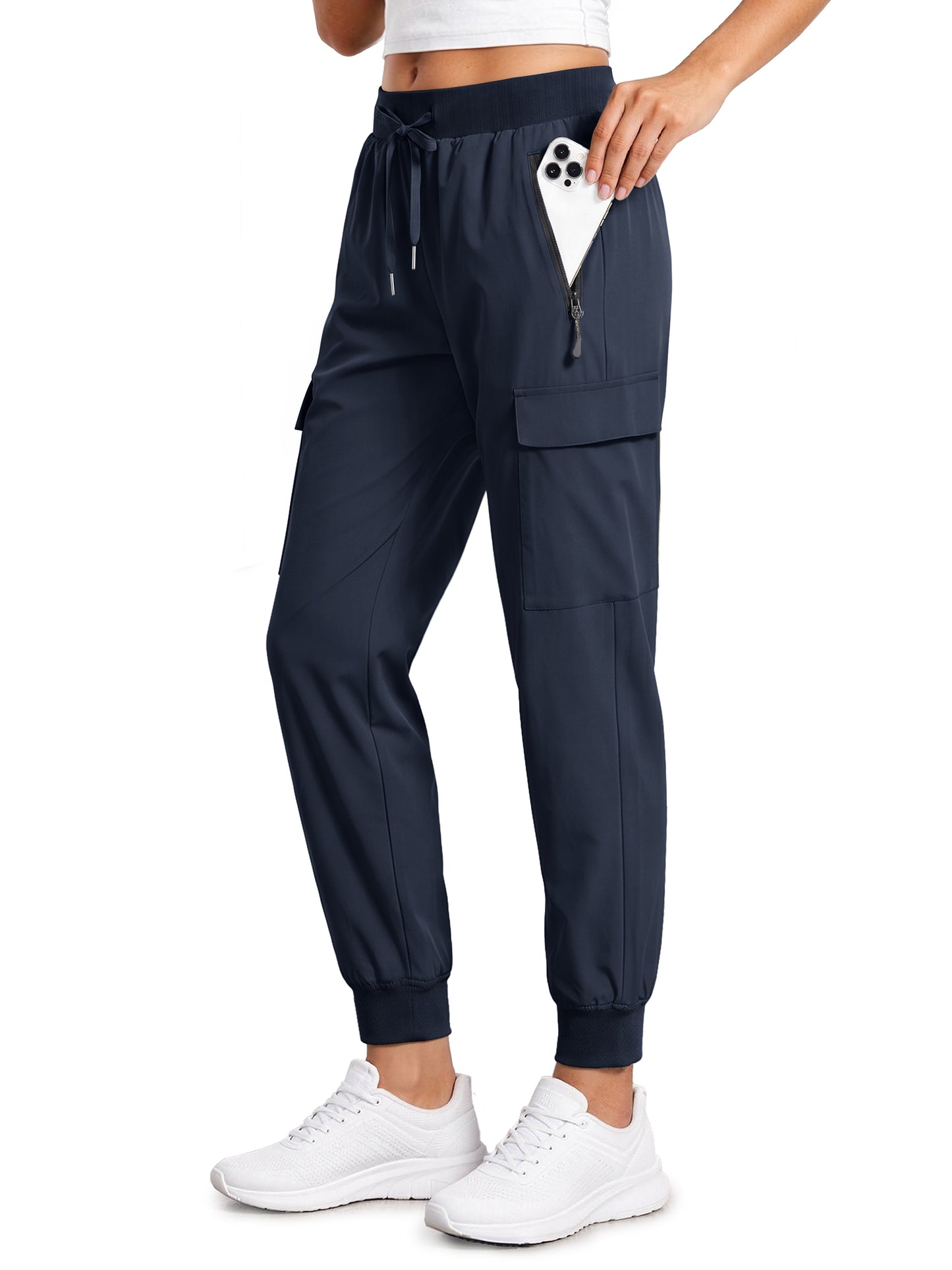 Rosvigor Women Cargo Hiking Pants Lightweight Joggers Women Workout Pants Outdoor Quick Dry Lounge Trousers