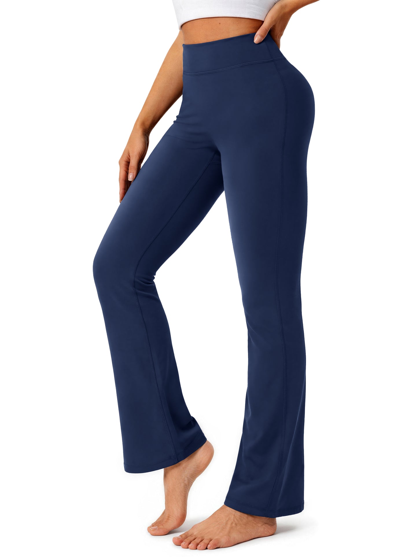 Rosvigor Womens Micro Flare Yoga Pants High Waisted Bootcut Leggings No Front Seam Buttery Soft Leggings for Workout Gym Casual