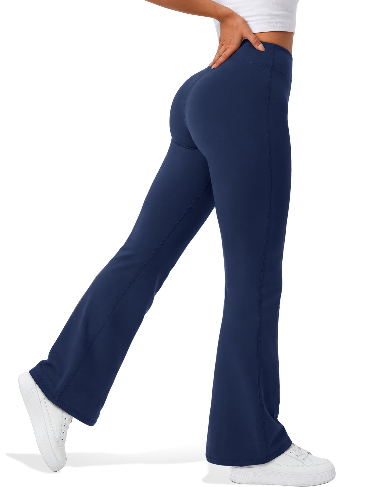 Rosvigor Womens Micro Flare Yoga Pants High Waisted Bootcut Leggings No Front Seam Buttery Soft Leggings for Workout Gym Casual