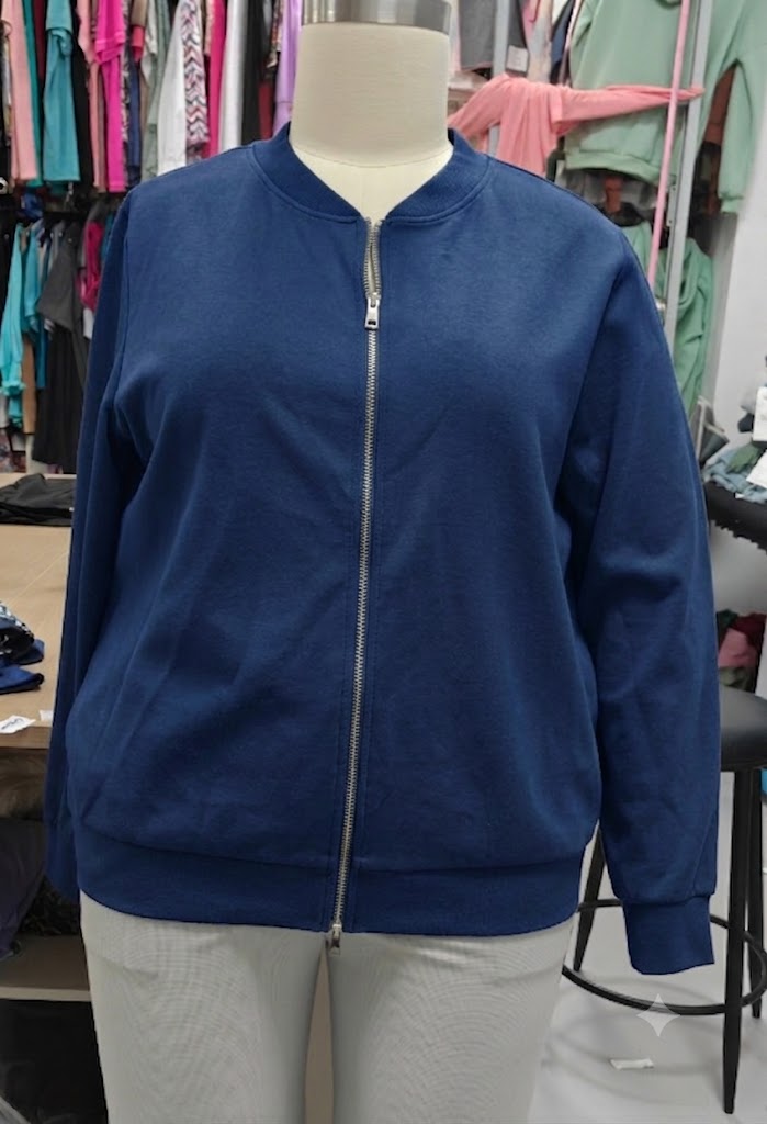 Rosvigor Womens Lightweight Jacket Zip Up Sweatshirt Long Sleeve Bomber Style Casual Knit Jacket with Pockets