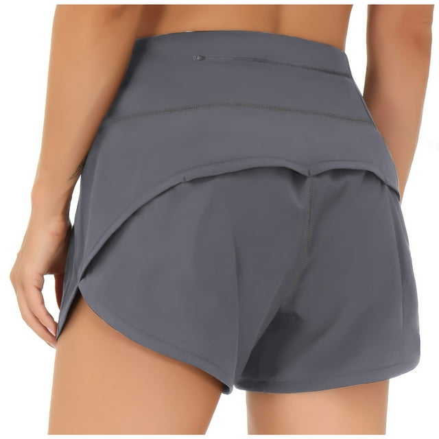 Rosvigor Womens Athletic Shorts High Waisted Workout Shorts Gym Yoga Running Shorts