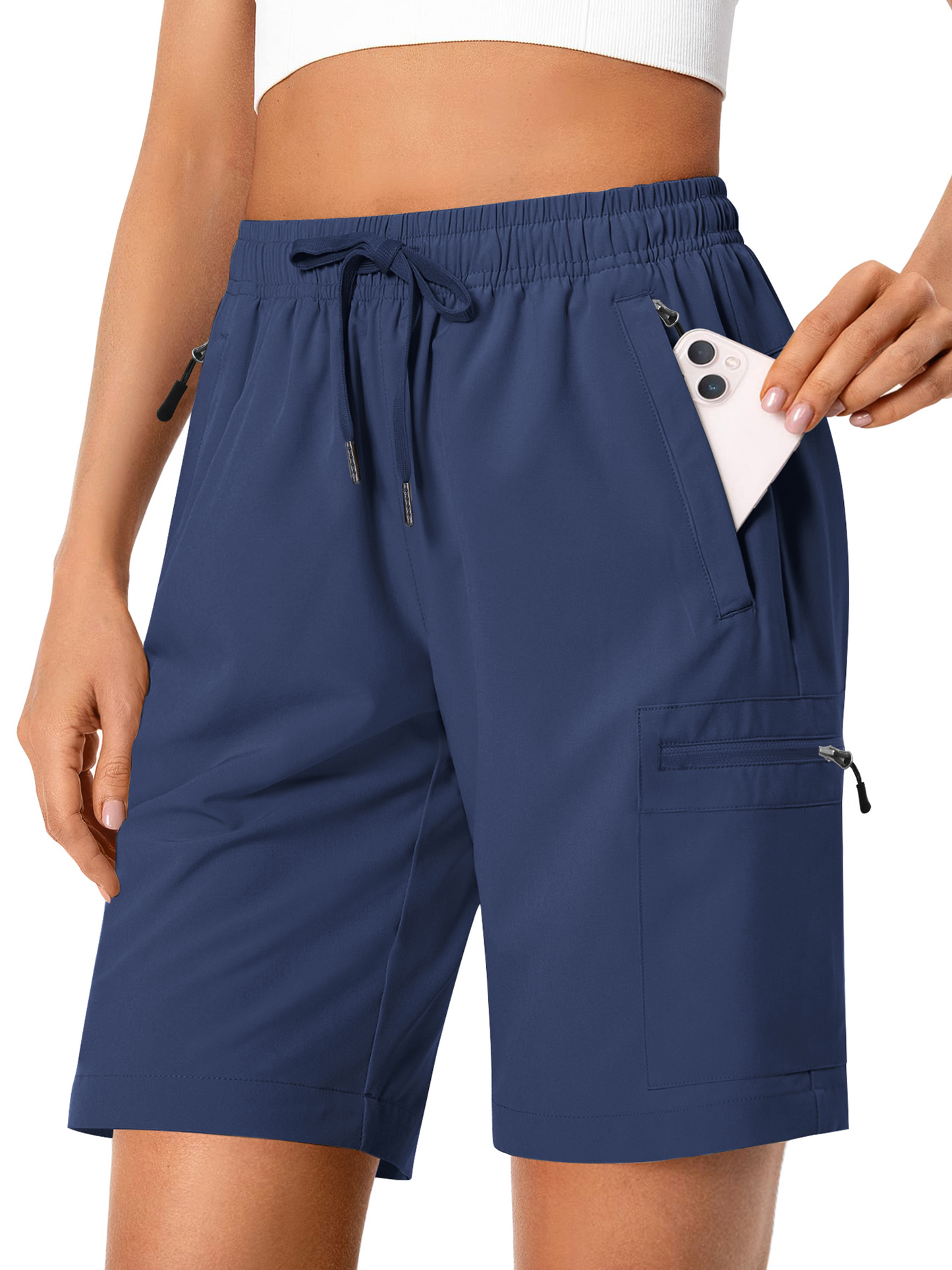 Rosvigor Womens Hiking Cargo Shorts Quick Dry Athletic Shorts for Women Golf Casual Summer Shorts with Pockets