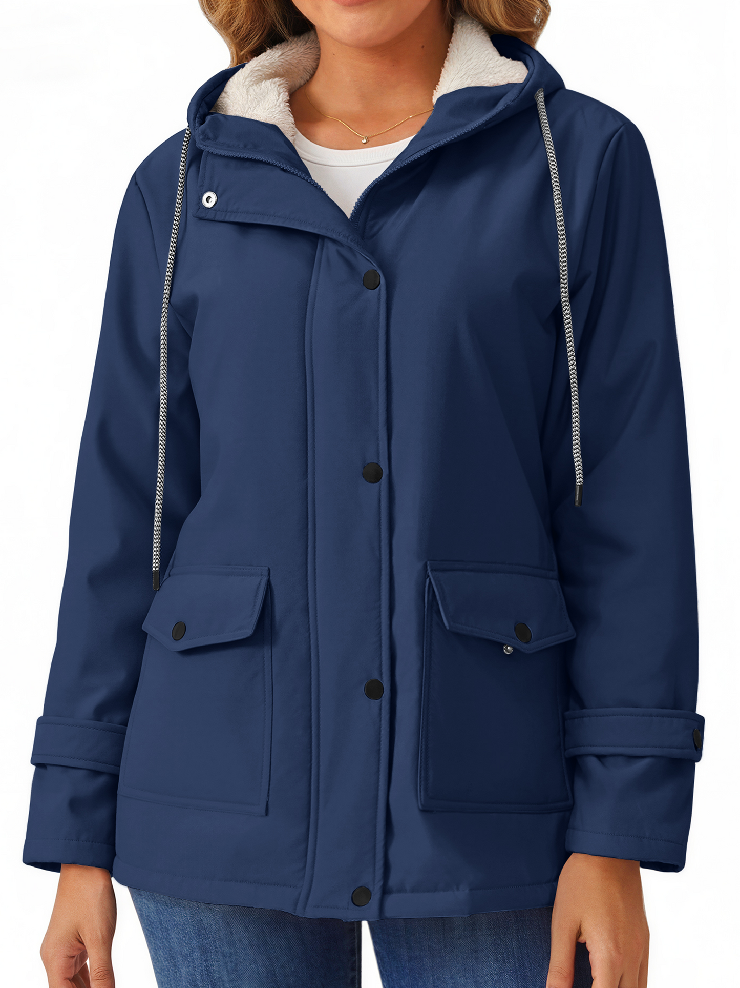 Rosvigor Womens Sherpa Coats Winter Warm Jackets Parkas Coats with Hood
