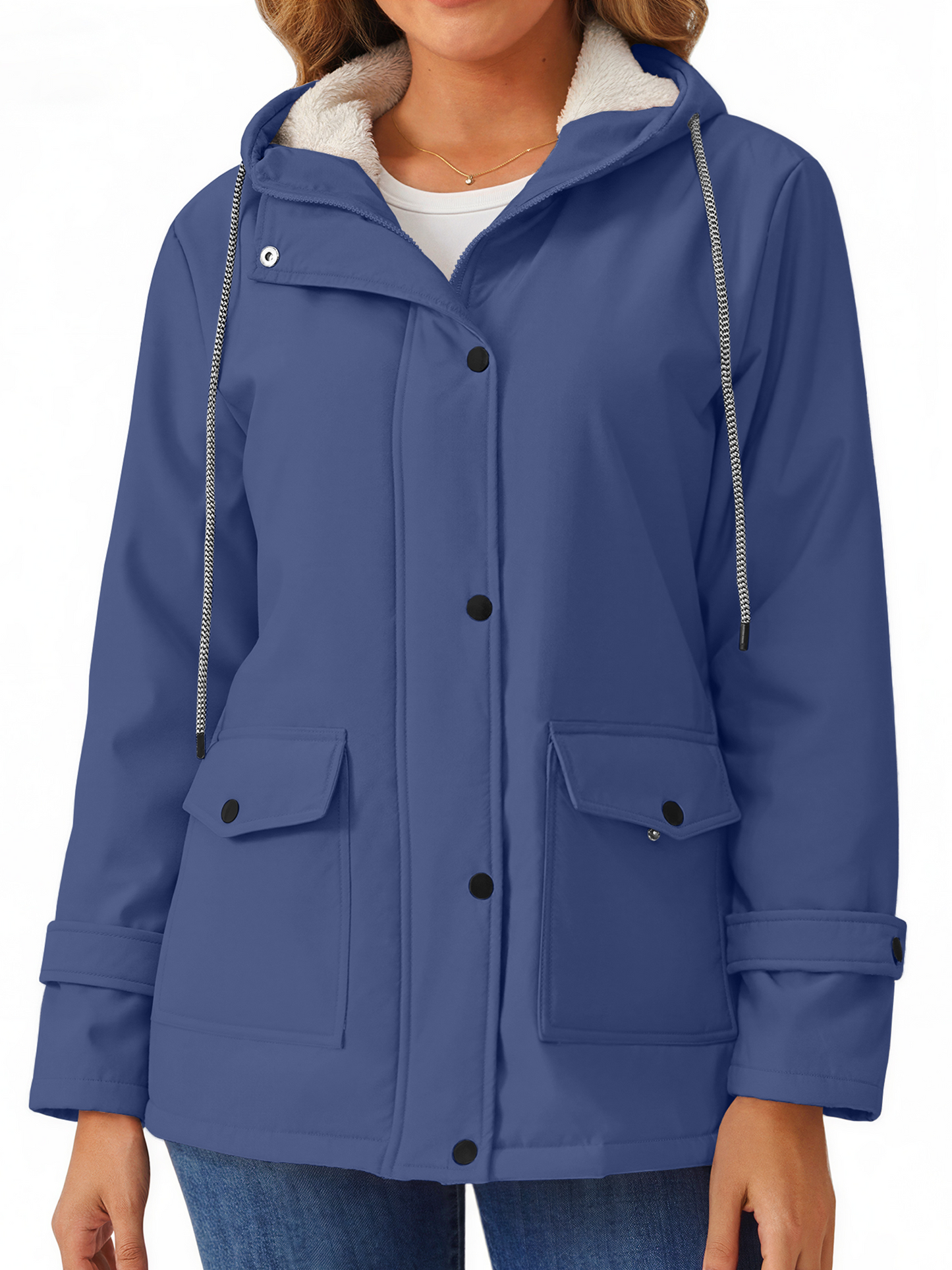 Rosvigor Womens Sherpa Coats Winter Warm Jackets Parkas Coats with Hood